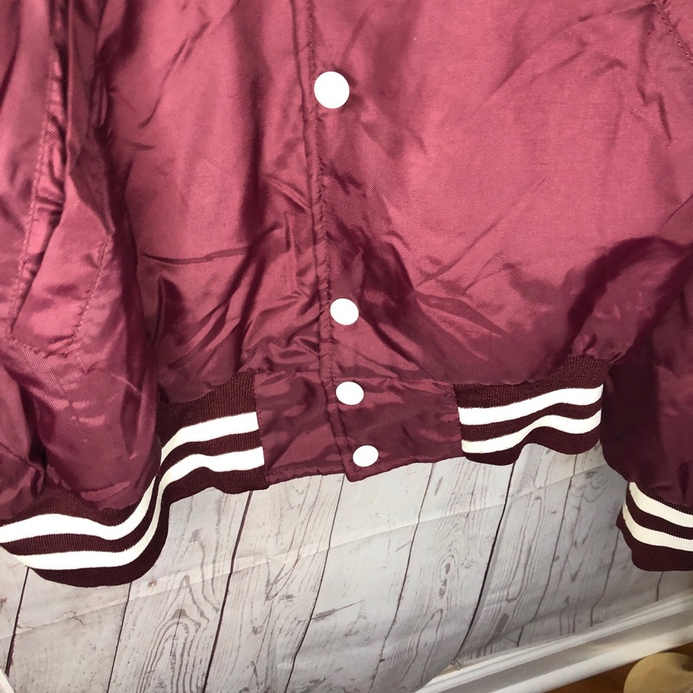 Source Unknown Maroon Cavaliers Baseball Jacket - image 3